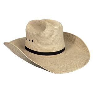 SUNBODY PALM LEAF COWBOY HAT – SIZE 7 1/8 (57) – DURABLE WESTERN RANCH STYLE